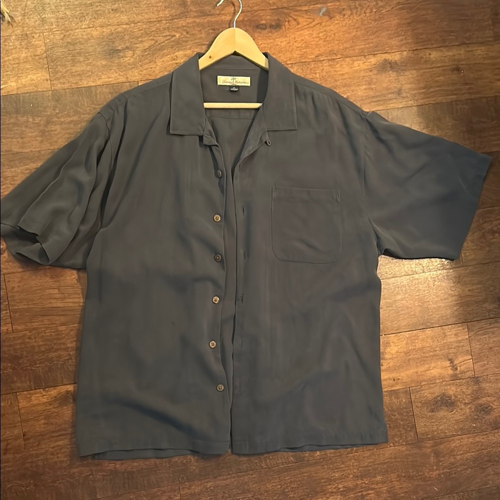 Tommy Bahama Charcoal Button-Up Shirt